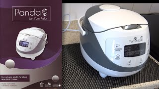 Yum Asia Panda Mini Fuzzy Logic Ceramic Rice Cooker YUMEN06 Demo  Cooking Plain Rice [upl. by Amery853]