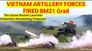 VIETNAM ARTILLERY FORCES FIRED BM21 Grad The Soviet Rocket Launcher Unleashes Devastating Firepower [upl. by Kosey]