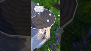 how to roof a deck with one rounded corner in the sims 4 sims4tips sims4build [upl. by Lerred]