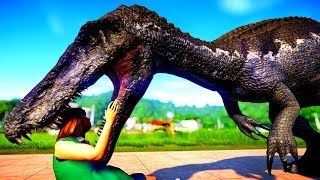 Baryonyx amp Ceratosaurus Breakout amp Fight  Jurassic World Evolution Dinosaurs Fighting [upl. by Nahtal650]