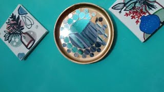 How to make asthetic mirror At homediy viralvideo reuse bestoutofwaste craftideas artandcraft [upl. by Htiduy]