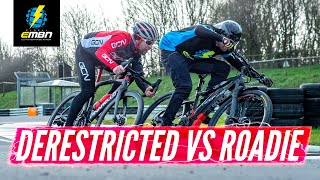 DeRestricted E Bike Vs Road Bike  Which Is Faster [upl. by Nnylirret126]