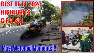 Best of IOM TT 2024  Highlights Top speed  Most Watched Moments [upl. by Acirej]