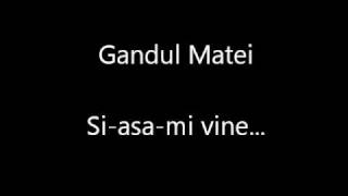 gandul matei  siasami vine [upl. by Lorant]