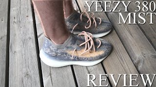 ADIDAS YEEZY BOOST 380 MIST ON FEET REVIEW [upl. by Natfa]