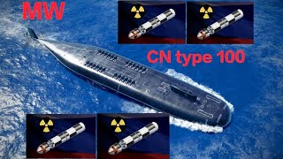 modern warships CN Type 100 submarinewith full ☢️☢️ballistic BULAVA Missile☢️☢️ [upl. by Neyuh88]