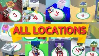 All Present Locations In Bee Swarm Simulator Beesmas [upl. by Eenalem]