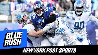 Giants get punched in the mouth by the Lions  Blue Rush Postgame Podcast  New York Post Sports [upl. by Nigem]