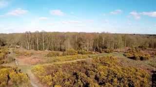 Drone Flight Norwich Mousehold Heath DJI Phantom 2 h33d gimble with GoPro Hero 3 UAV [upl. by Ahsir]