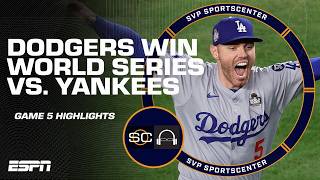 World Series Game 5 Highlights 🍿 Dodgers close out Yankees for 8th title  SC with SVP [upl. by Nimajeb569]