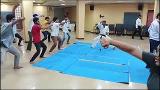 Karate traning on Mats university [upl. by Nonrev]