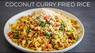 FAST Coconut Curry Fried Rice Recipe [upl. by Sall626]