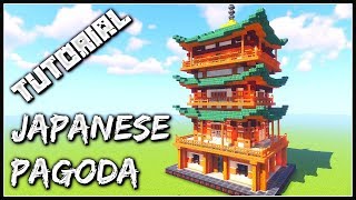 How To Build A Japanese Pagoda  Minecraft Tutorial [upl. by Donela117]