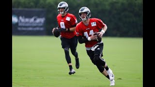 Carson Wentz Nick Foles amp Eagles quarterbacks do individual work [upl. by Lina61]