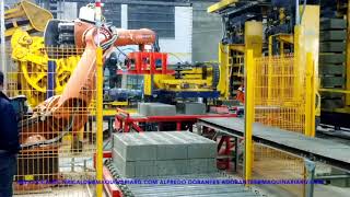 Brazo Robot cubicador para planta de bloques BESSER  BLOCK PALLETIZING ROBOT PARA MAQUINA BLOQUERA [upl. by Conlee]