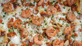 How to Make Seafood Nachos  Cajun Nachos Recipe [upl. by Nabetse]