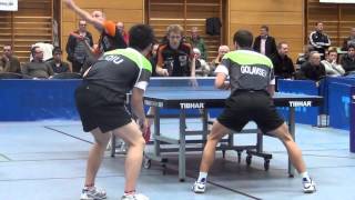 Tischtennis 2Bundesliga TV Hilpoltstein vs TTC Frickenhausen II 2013 5Flemming Christ vs LQiu Golavsek [upl. by Iaw]