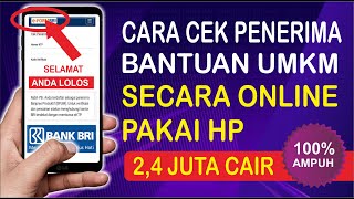 Cara Cek Bantuan UMKM 2 4 juta Secara Online Pakai HP [upl. by Gagne]