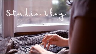 Studio vlog a week of knitting [upl. by Aleemaj]