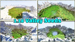 4 Amazing Village Valley Seeds in Minecraft 118 Java Edition [upl. by Siravat908]