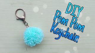 DIY PomPom Keychain  How to make Pom Pom [upl. by Kahaleel583]