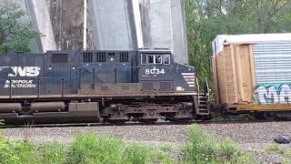 NS coming down the hill towards Wilmerding 5 engines up front 1 in the middle an 1 on the end [upl. by Nide]