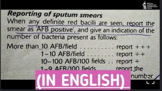 Reporting of sputum smear by using ZN stain to detect acid fast baciliHow to do correct reporting [upl. by Nylednarb]