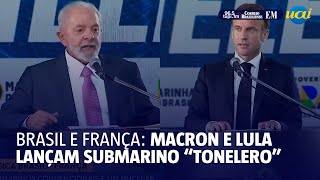 Lula e Macron lançam submarino brasileiro o quotToneleroquot [upl. by Alphard]