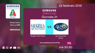 Monza  Novara  21 Giornata  Speciale  Samsung Volley Cup [upl. by Retsam]