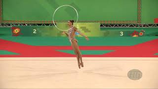 DRAGAN Annaliese ROU  2022 Rhythmic Worlds Sofia BUL  Qualifications Hoop [upl. by Tollman]