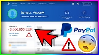 ON A ESSAYÉ DE ME VOLER 3000000€  3 MILIONS DEUROS à PAYER sur PAYPAL [upl. by Alano708]