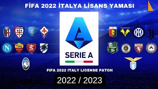 FİFA 2022 İTALYA LİGİ LİSANS YAMASI  DETAYLI ANLATIM  FIFA 2022 ITALY LICENSE PATCH [upl. by Laural]