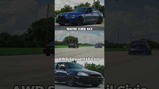 BMW G80 M3 vs AWD Civic Sequential [upl. by Jump]