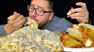 Fettuccini Chicken Alfredo Mukbang [upl. by Gilliam]