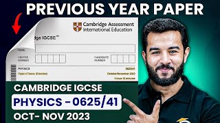 Cambridge IGCSE Physics Past Papers  CIE IGCSE Physics Extended 062541ON23  IGCSE Physics [upl. by Moskow]