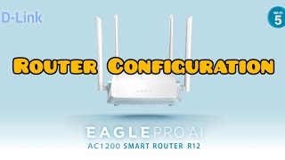 DLink R12 Router Configuration Step By Step [upl. by Liahcim]