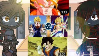 Monsterverse Kaiju react Gogeta amp Vegito fuse the first time  Vegito vs Gogeta  Dragon Ball Z [upl. by Annoeik]