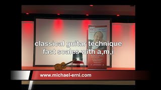 Classical Guitar Technique  fast scales [upl. by Kcirdderf]