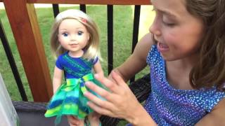 American Girl Wellie Wishers doll review Camille [upl. by Alissa781]