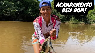 ACAMPAMOS NO RIO DAS ALMAS E PESCAMOS PIAU E PACU FRITAMOS PEIXE NO FOGÃO CAIPIRA Pescaria [upl. by Nandor]