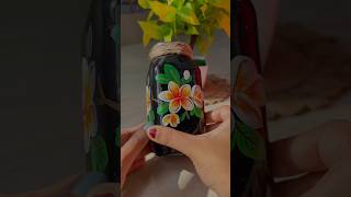 Glass jar painting🖌️Glass jar দিয়ে penstand diy vasepainting bengaliartist viralvideo [upl. by Eynaffit]