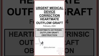 FDA recall Heartmate 2 and Heartmate 3 Extrinsic Outflow Graft Obstruction EOGO lvad [upl. by Hannaj161]