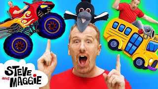 Best of Steve and Maggie  Halloween Monster Truck Ice Cream Toys for Kids  Wow English TV [upl. by Aniham]