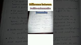 Difference between Positive and Normative Economics shorts economics [upl. by Solracsiul]