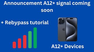 Announcement A12 iCloud bypass with signal  rebypass tutorial [upl. by Alexia409]