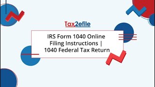 IRS Form 1040 Online Filing Instructions  1040 Federal Tax Return [upl. by Faline634]