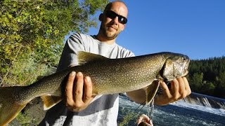 Lake Trout Fishing on Swan River Spring 2014 [upl. by Masson]