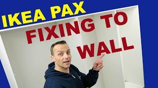 Ikea Pax wardrobes fixing to wall [upl. by Hogarth]