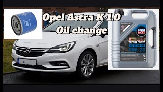 Opel Astra K oil change Astra 10 Ölwechsel DIY D10XFL [upl. by Courtnay]