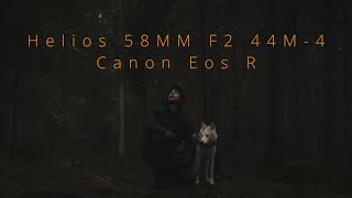 HELIOS 58MM 44M4 CANON EOS R FOOTAGE [upl. by Askwith]